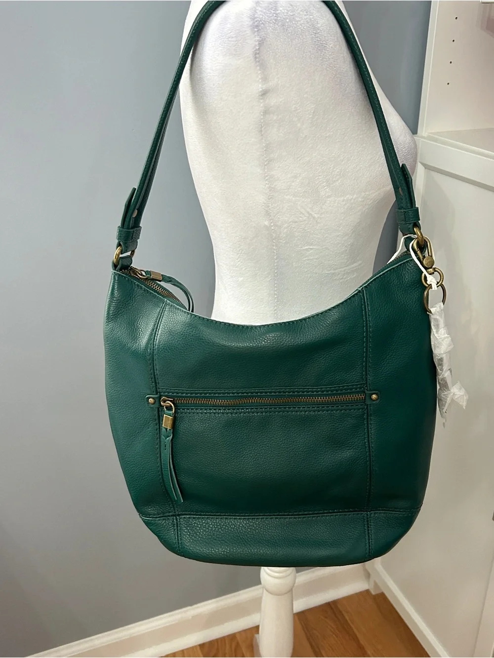 NWT The Sak Sequoia Leather Hobo Bag Pine Green Shoulder Purse Handbag 107136⁠